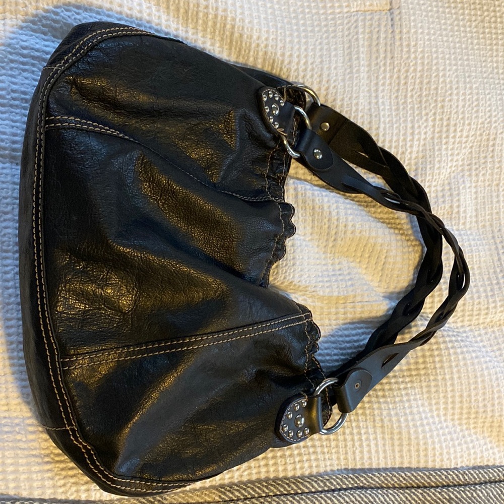 Lucky black leather hobo bag